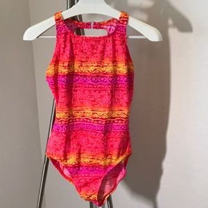 Kathy Ireland One Pc Swimsuit ~ Racer Back